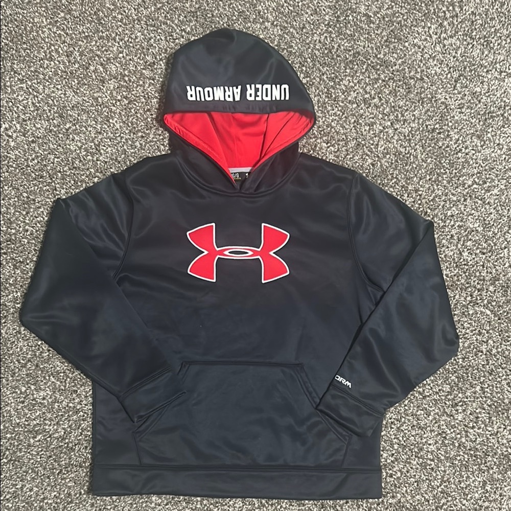 Under Armour Kids Black and Red Hoodie